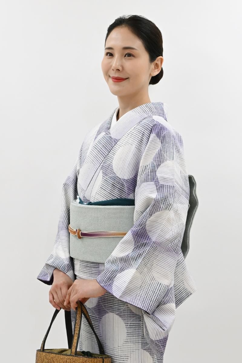 銀座【H-0762】紬地 染名古屋帯 淡い水縹色 無地 - 銀座きもの