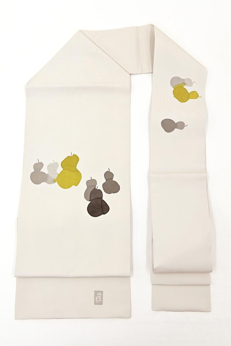 作家物　高久空木　ろうけつ染　塩瀬　名古屋帯　椿？　花　着物　袷　単衣 作家物 高久空木 ろうけつ染 塩瀬 名古屋帯 椿？ 花 着物 袷 単