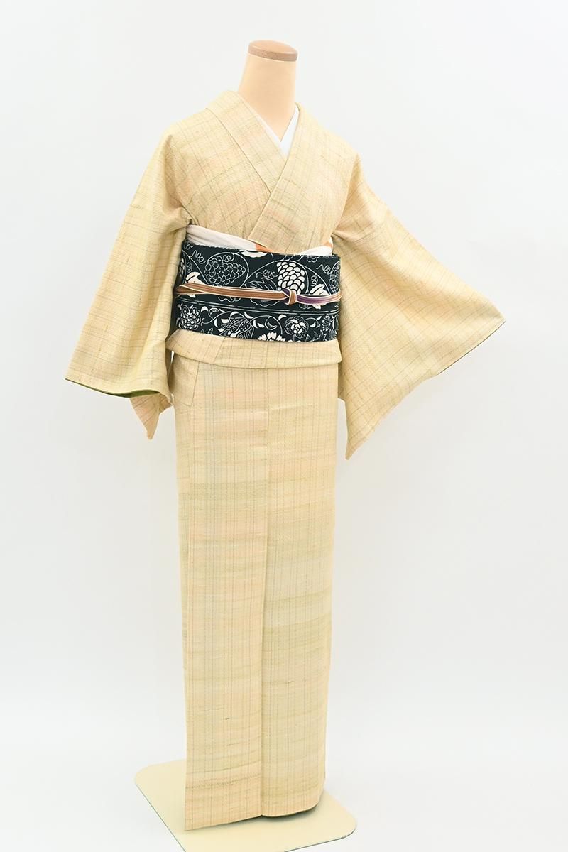 ☺*︎様 未使用近い　美品　単衣　紬　小紋　フルセット　身丈153 裄丈64 ☺*︎様 未使用近い 美品 単衣 紬 小紋 フルセット 身丈