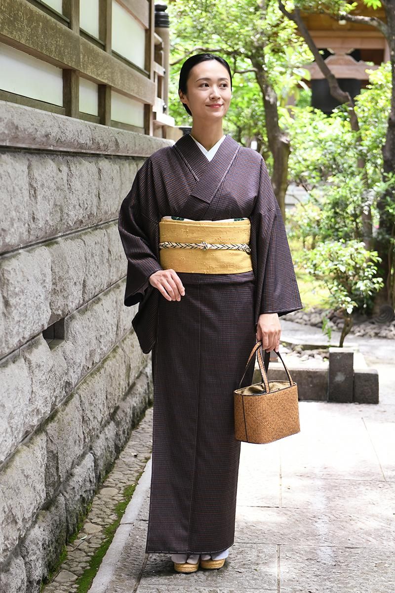 K0929 美品 逸品 希少 織の宝石 錦薩摩 蚊絣 木綿 小紋 K0929 美