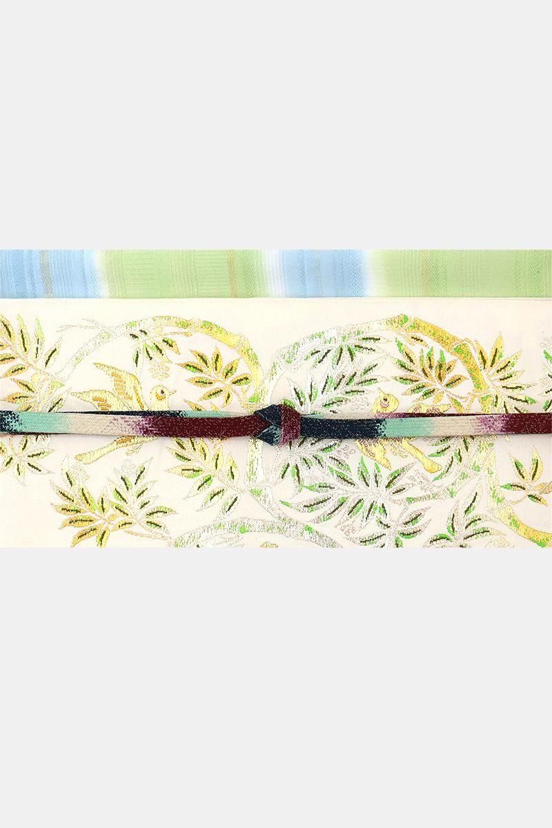 銀座【帯5778】龍村平蔵製 本袋帯 銘「重行地紙文」 - 銀座きもの青木