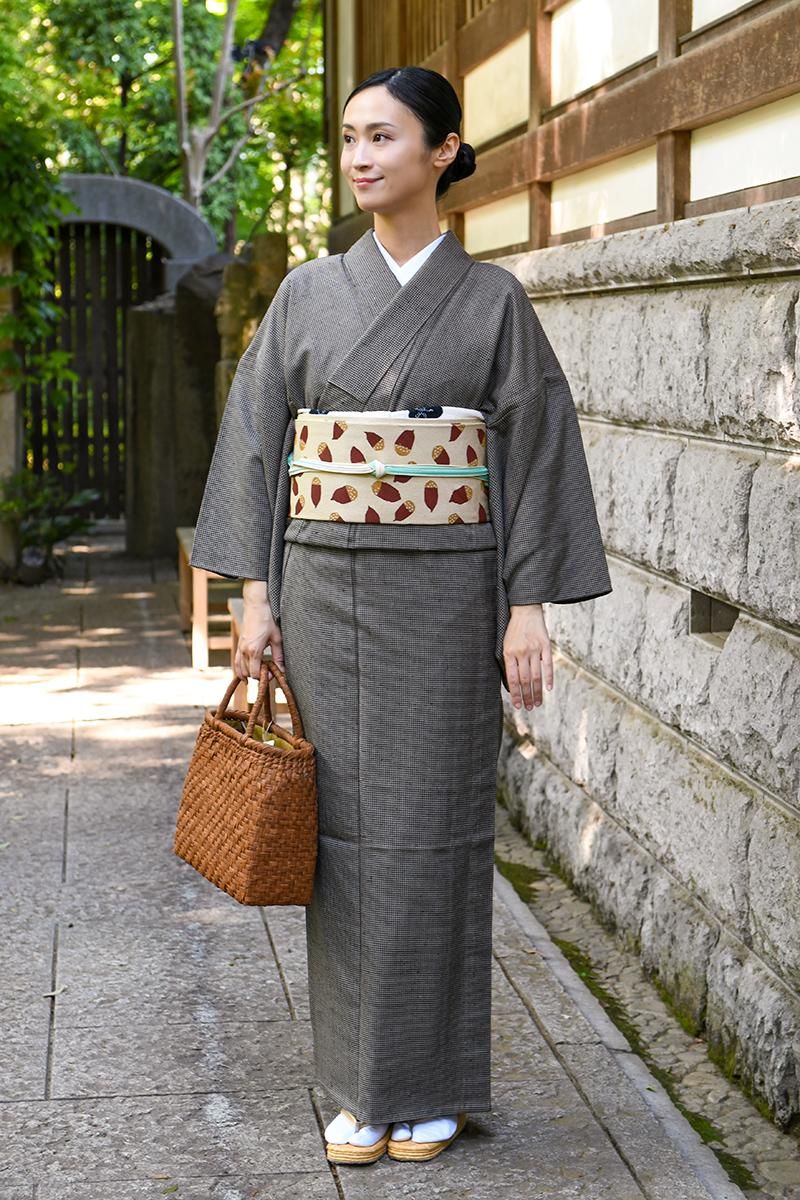 美品 髭紬　丈167 裄67.5 あおきセレクション - 銀座きもの青木｜長く大切に着続けて頂き