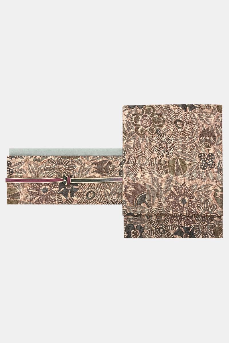 銀座【帯5782】津田千枝子作 染名古屋帯（畳紙付） - 銀座きもの青木