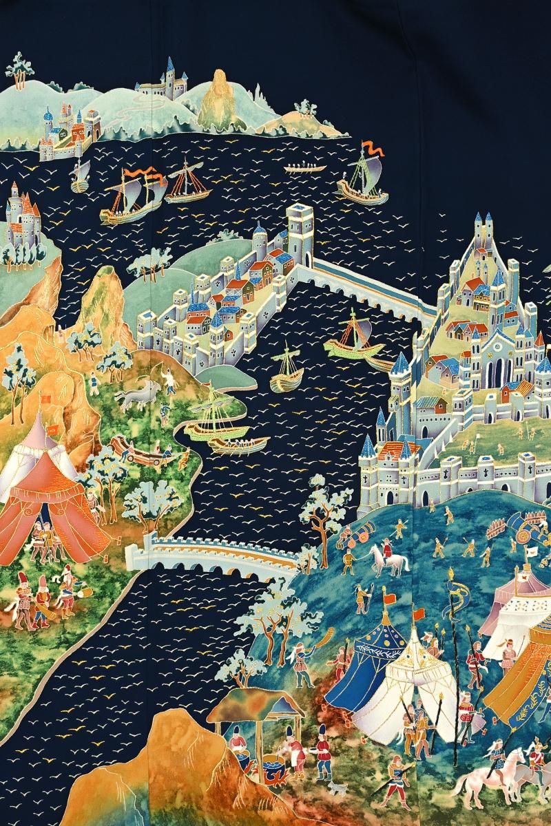 銀座【着物4629】大彦製 繍三ッ紋 色留袖（落款入）:身丈157.5