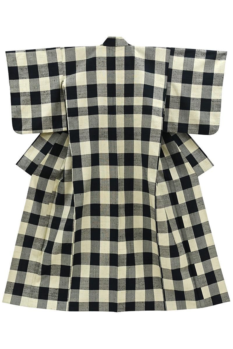 裄丈65着丈159袖丈46三つ紋着物～40絹スーツ～袋帯～帯締め～襟～Mニット 美品】 小紋 身丈159.5cm 裄丈65cm M 袷 袋帯セット 紬地 ますいわ屋