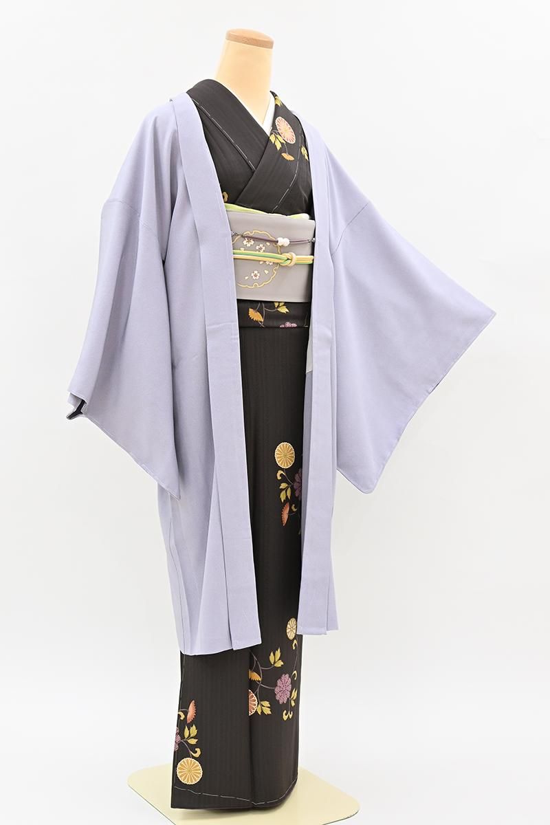 銀座【E-2334】羽織 藤鼠色 鮫（反端付）（N）:身丈100/裄68.5