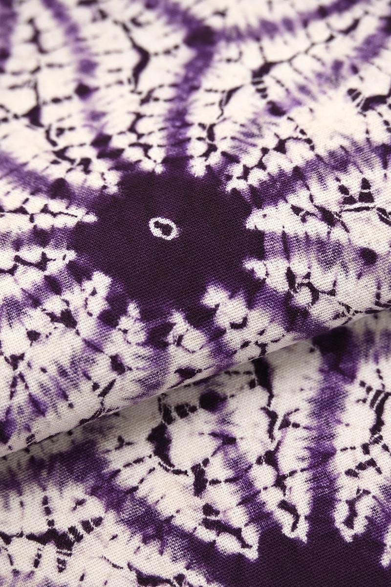 銀座【帯5793】草紫堂製 南部絞紫根染 木綿地 名古屋帯 - 銀座きもの