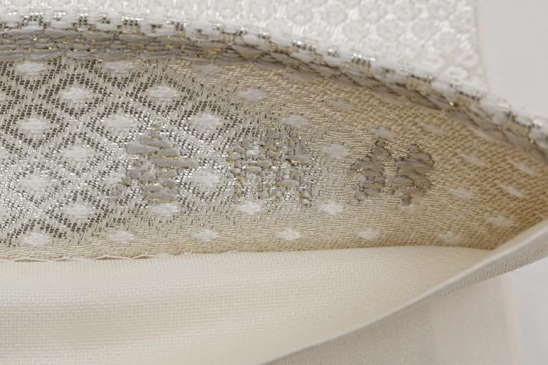 青柳袋帯　オールシーズン軽やか袋帯　白×グレー 青柳袋帯 オールシーズン軽やか袋帯 白×グレー 青柳袋帯 オール