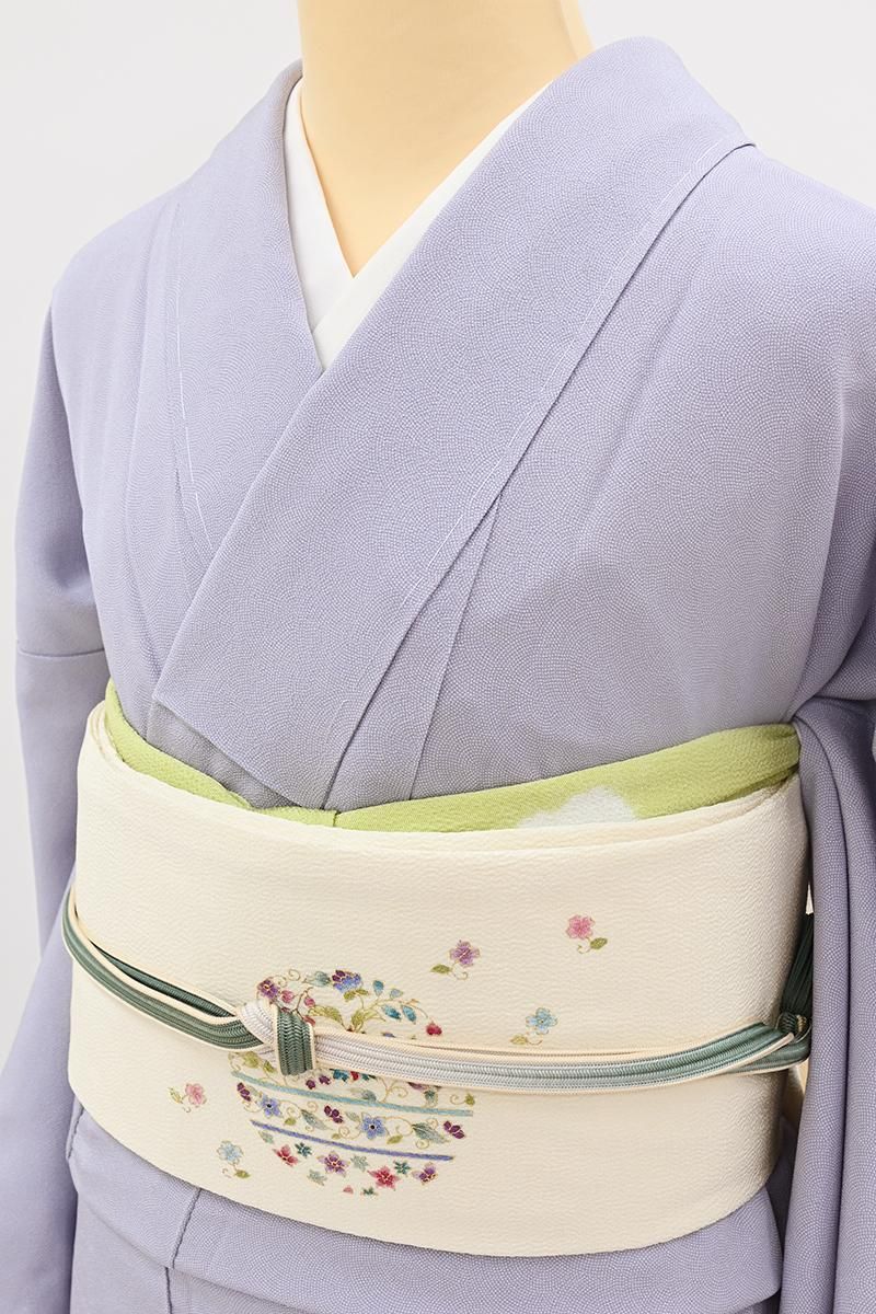 銀座【C-3322-1】江戸小紋 藤色 鮫（反端付）（N） :身丈159/裄