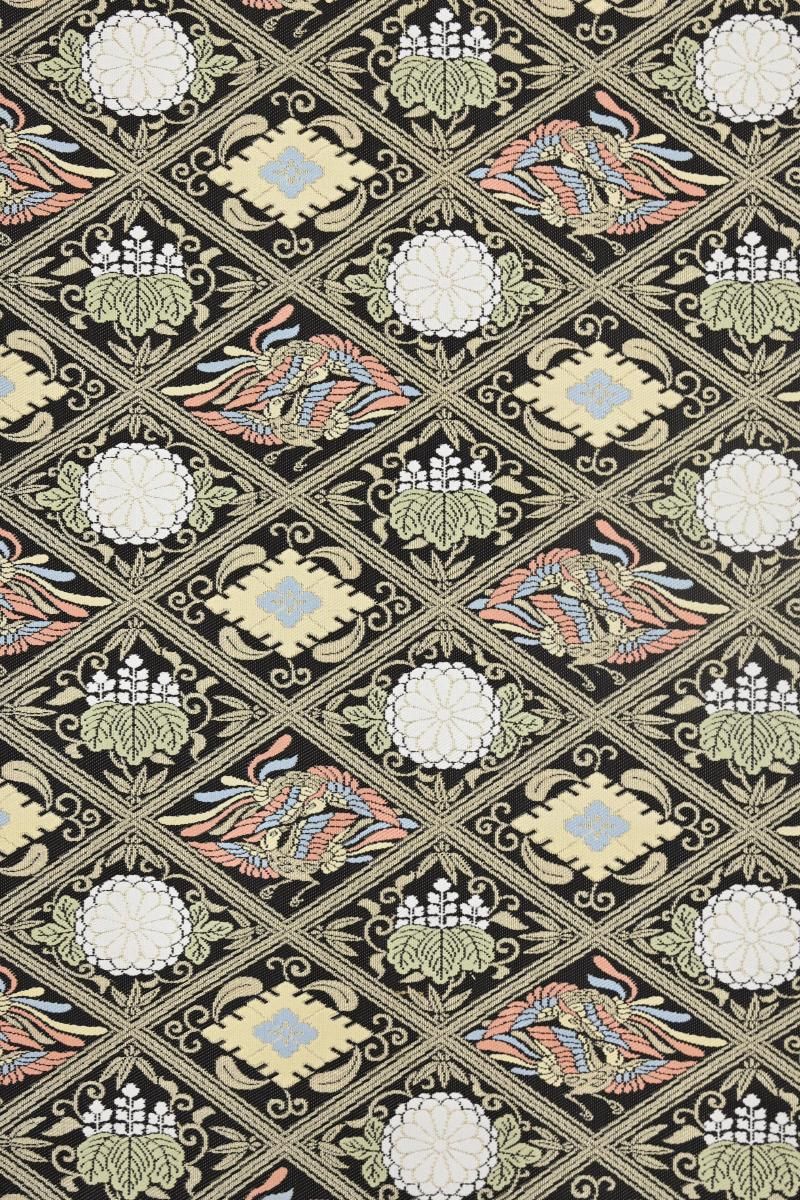 Utaさま専用　袋帯No-m714金に手鏡(二) C3082100857014 袋帯／亀甲金華紋／生成り | きものやまと｜振袖