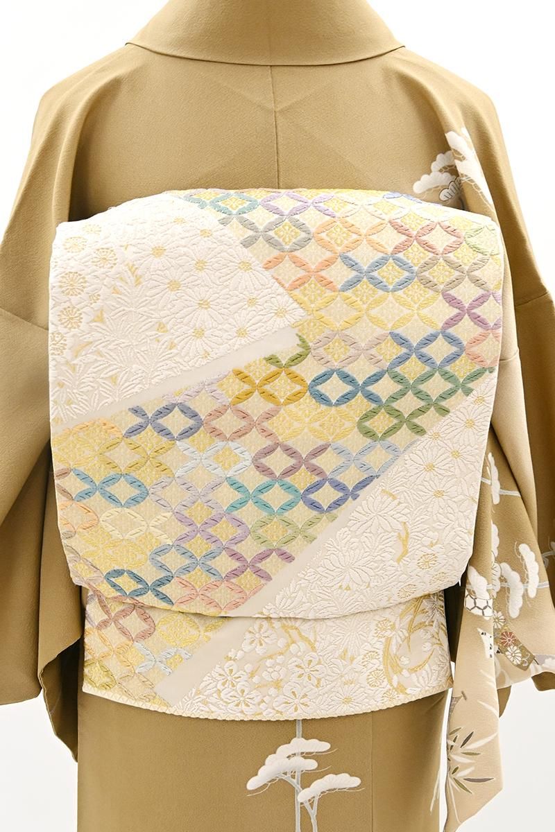 洒落袋帯 くすみブルー系 洒落袋帯 くすみブルー系