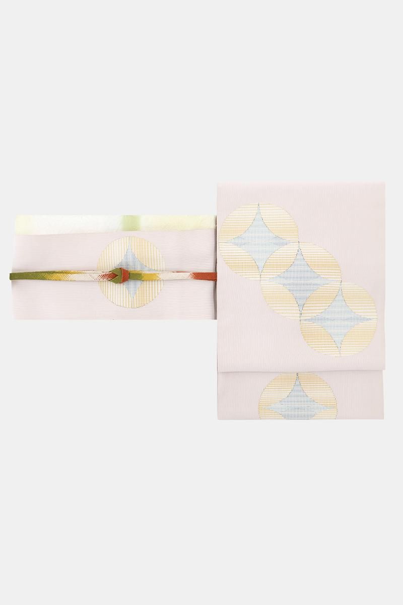 銀座【帯5798】人間国宝 細見華岳作 爪掻本綴 八寸名古屋帯（栞 桐箱付