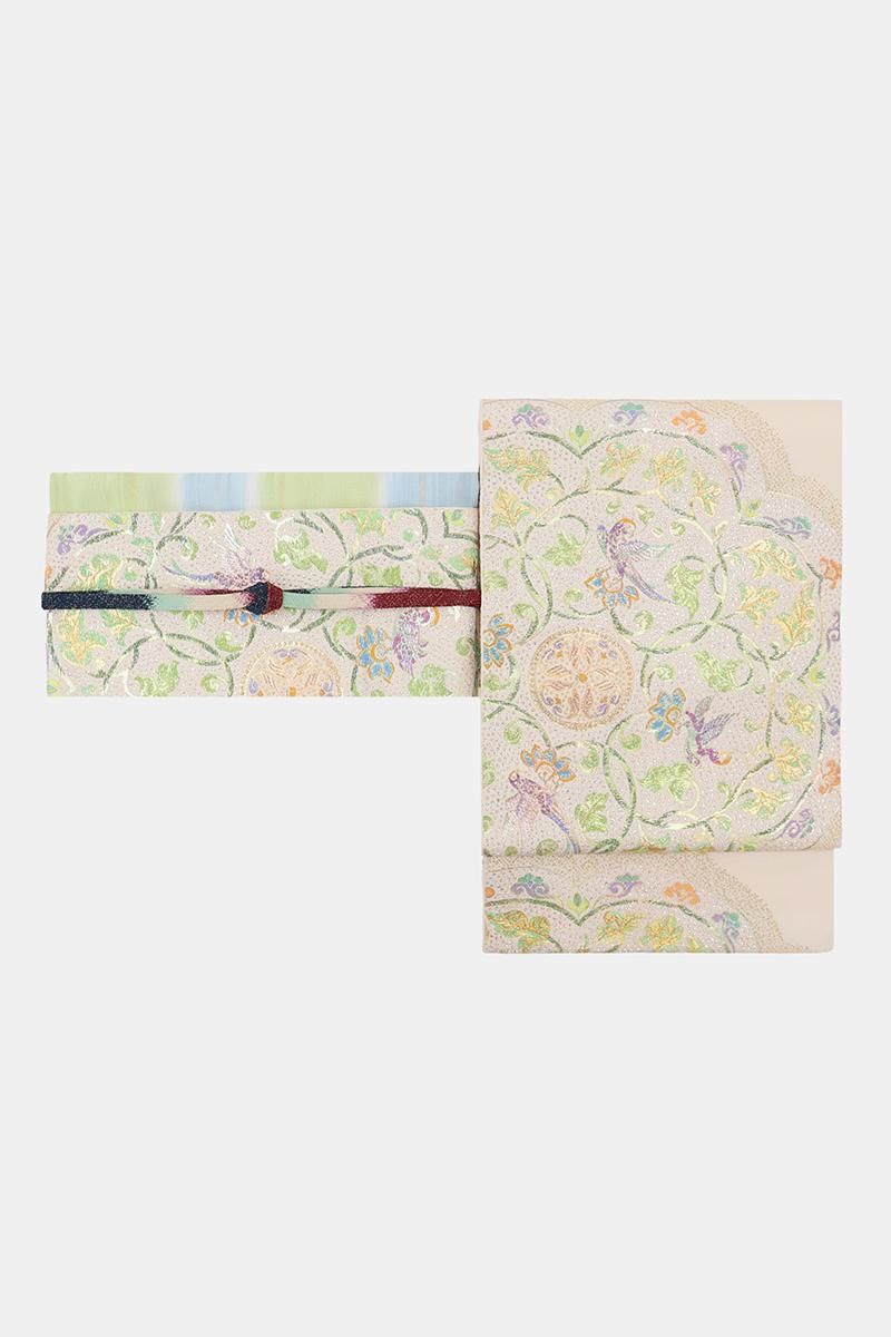 専用帯3373 ●龍村平蔵製 天平纐纈華文 高級 正絹 両面総柄 丸帯 30日23時迄！” 【ブラックフライデーセール】 【龍村平蔵製】 傑作工藝