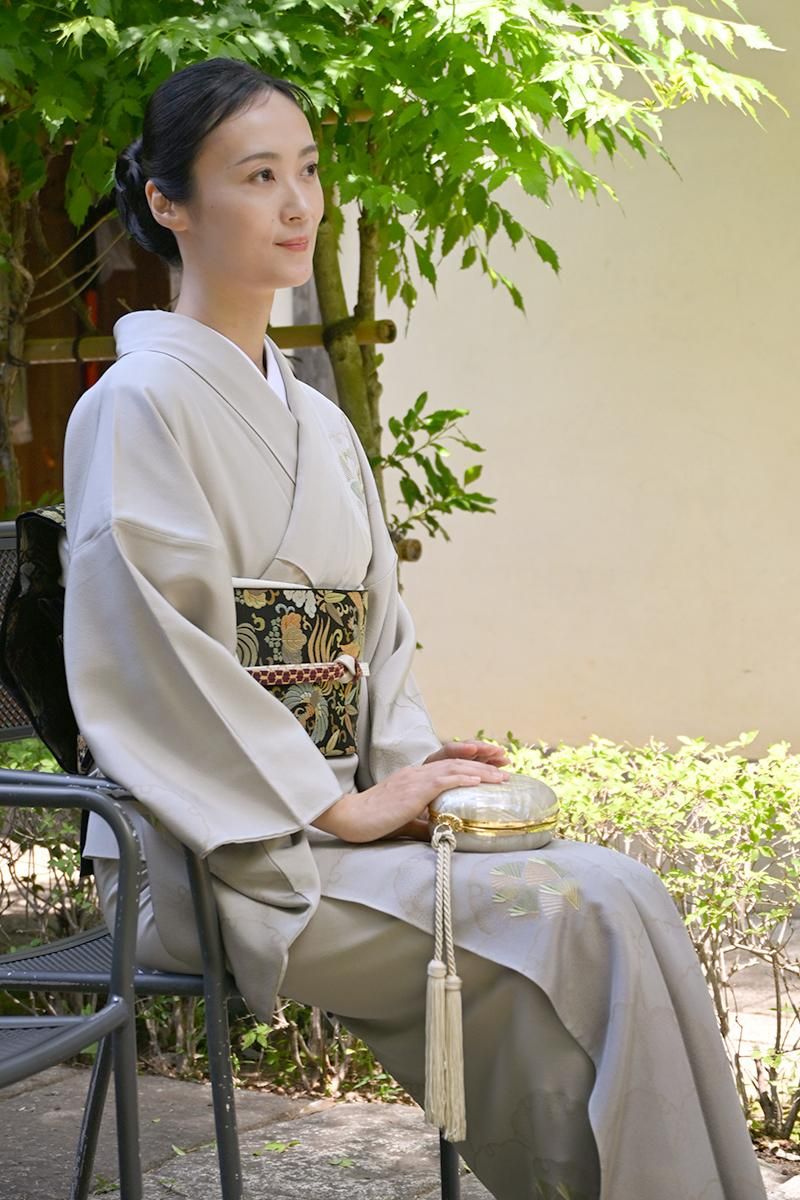 銀座【着物4643】人間国宝 福田喜重作 訪問着（喜重 落款入 反端付