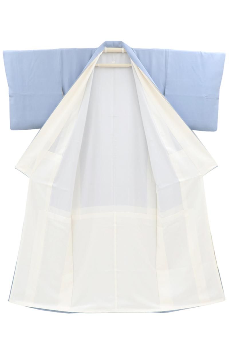 千總 色留袖 落款あり 水色系 三つ紋 阪急百貨店誂え 千總 色留袖 落款あり 水色系 三つ紋 阪急百貨店誂え 色留袖