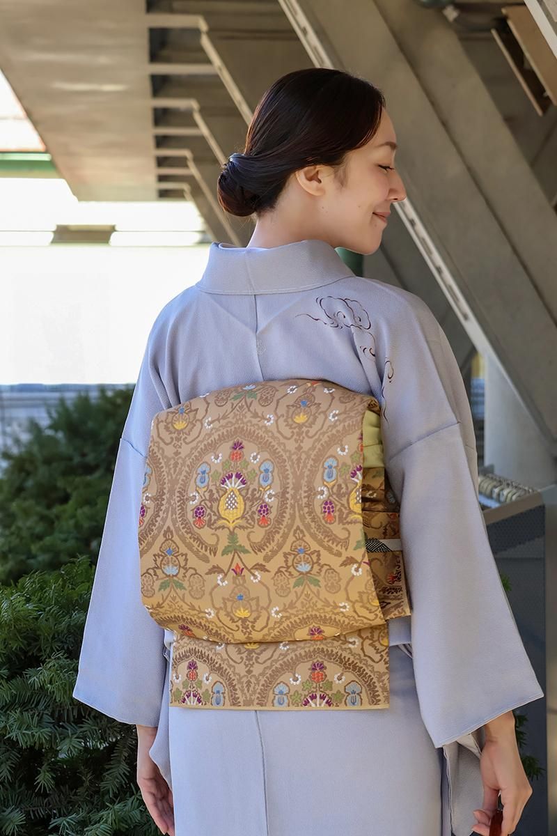 銀座【帯5836】西陣 帯屋捨松製 袋帯「欧州装飾紋」 - 銀座きもの青木