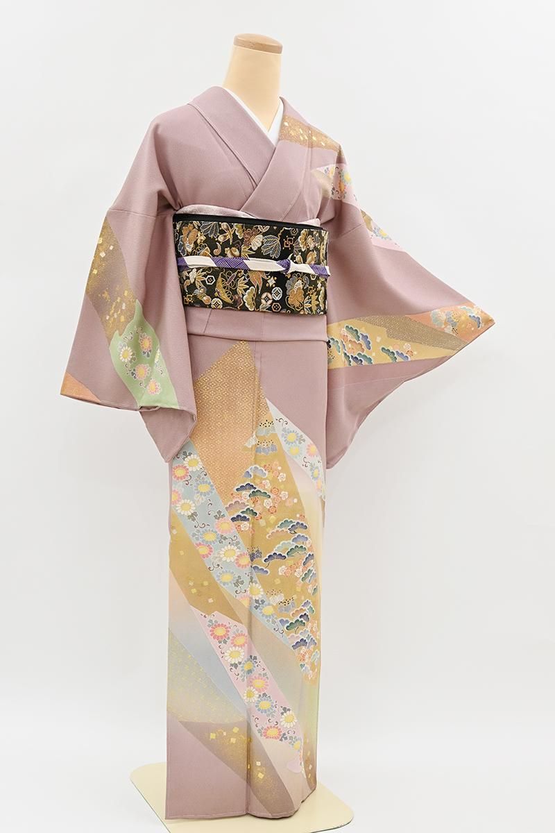 松井青々☆色無地 まあ 松井青々 ろうたたき染め ちりめん色無地 お値