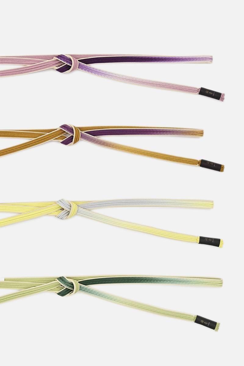 J-068】衿秀製 帯締め 綾竹組 二色暈かし：A~Dよりお選びいただけます