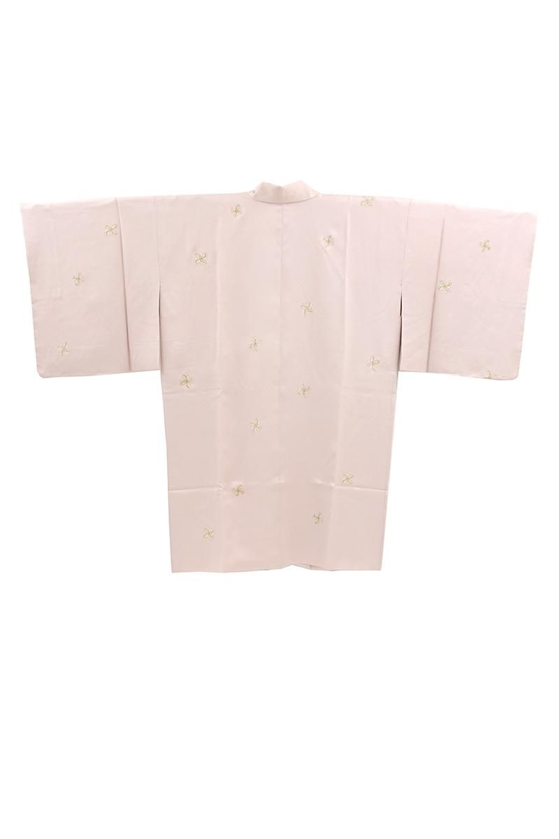 銀座【E-2356】道中着 乙女色 植物文:身丈101.5/裄70.5/広め - 銀座