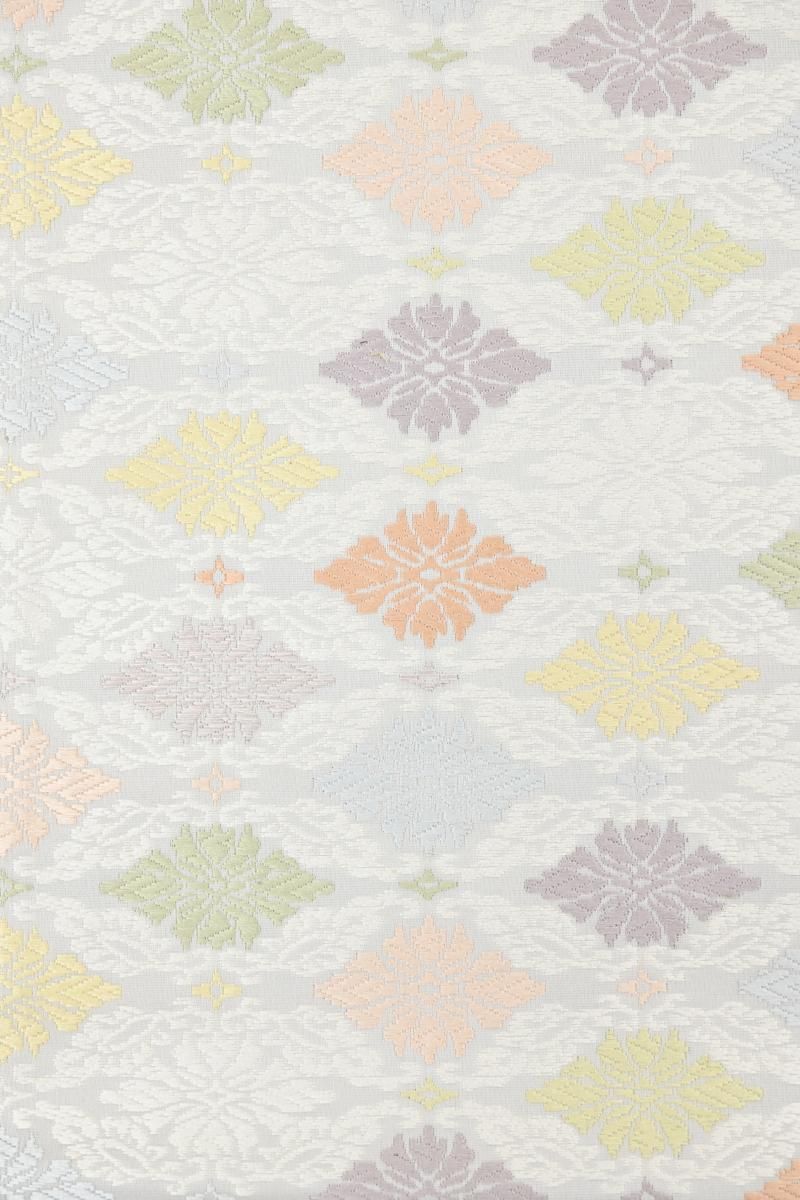 銀座【H-0863】織名古屋帯 小町鼠色 花菱文 - 銀座きもの青木｜長く