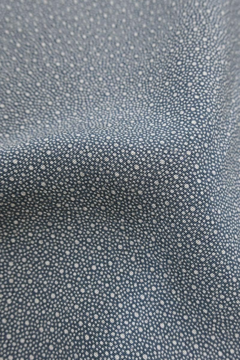 銀座【C-3353】江戸小紋 藍鼠色 大小霰 :身丈158/裄68 - 銀座きもの
