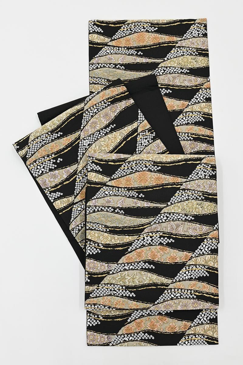 O0854 美品 逸品 粋 ＩＫＫＩ流 銀通し 月華美人 染め帯 袋帯 O0854 美品 逸品 粋 IKKI流 銀通し 月華美人 染め帯 袋帯