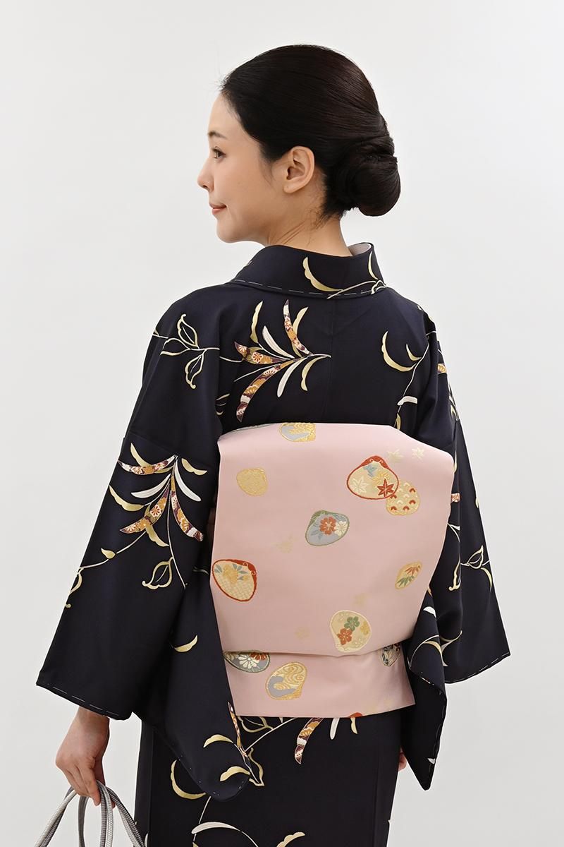 銀座【H-0854】織名古屋帯 聴色 貝合わせ文 - 銀座きもの青木｜長く