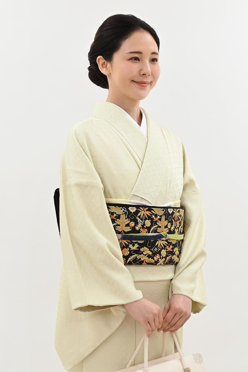 袋帯 六通 破れ色紙尽くし 曲線 25M110f 袋帯 六通 破れ色紙尽くし 曲線 25M110f