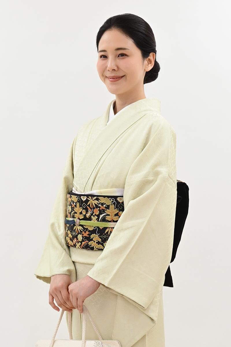 銀座【L-8577】袋帯 蝋色 宝尽くし文（ゑり善扱い） - 銀座きもの青木