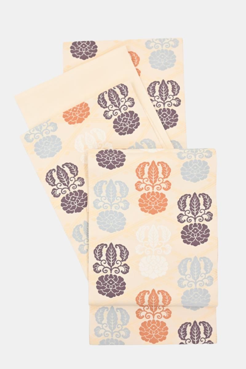 【美品‼️】華やかな多色使いの袋帯 銀座【帯5839】人間国宝 喜多川俵二作 袋帯 - 銀座きもの青木｜長く