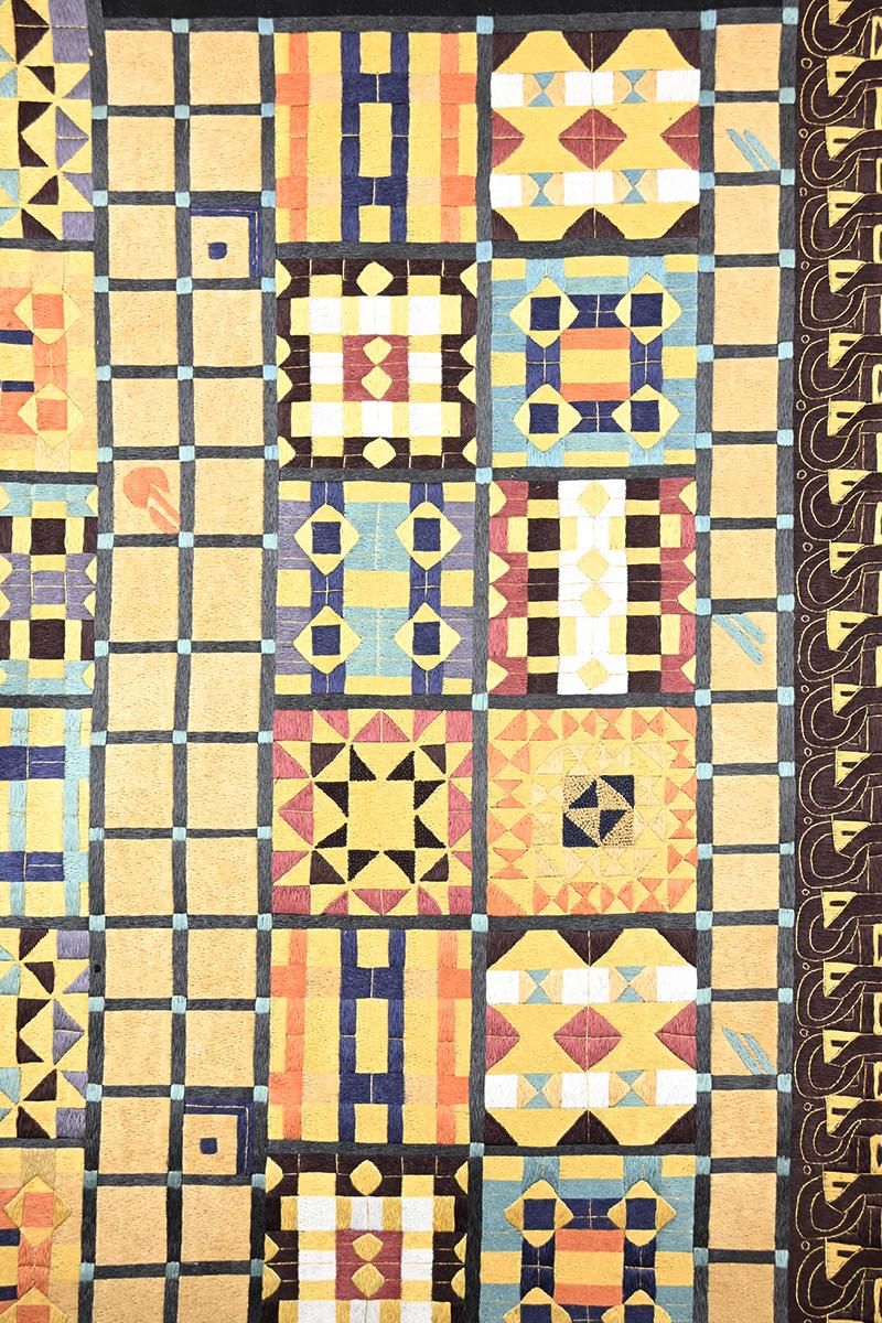 銀座【帯5841】誉田屋源兵衛製 刺繍 袋帯（余り布 紙札付） - 銀座