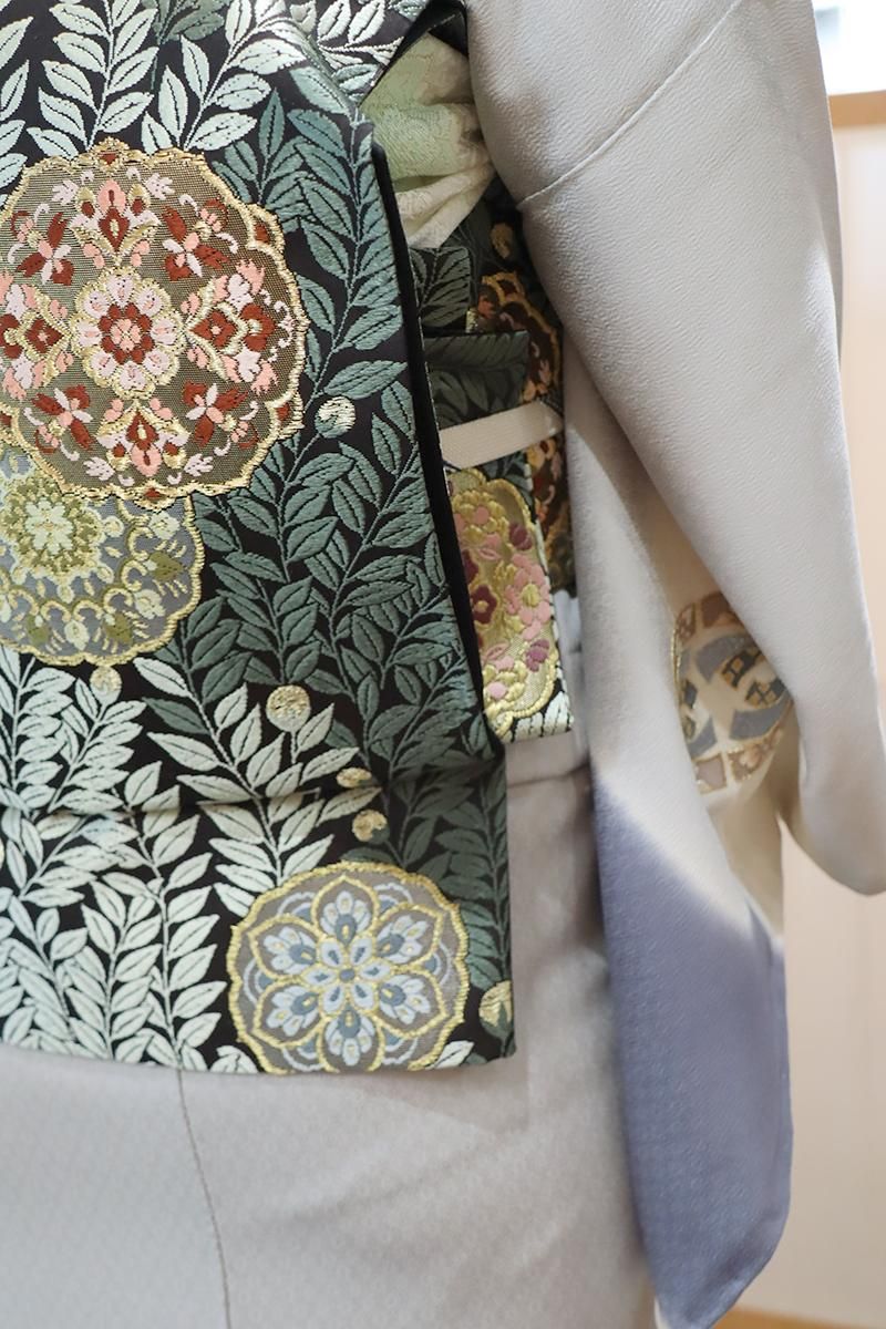 銀座【帯5842】西陣 山口美術織物製 袋帯 銘「薫風華文」 - 銀座きもの