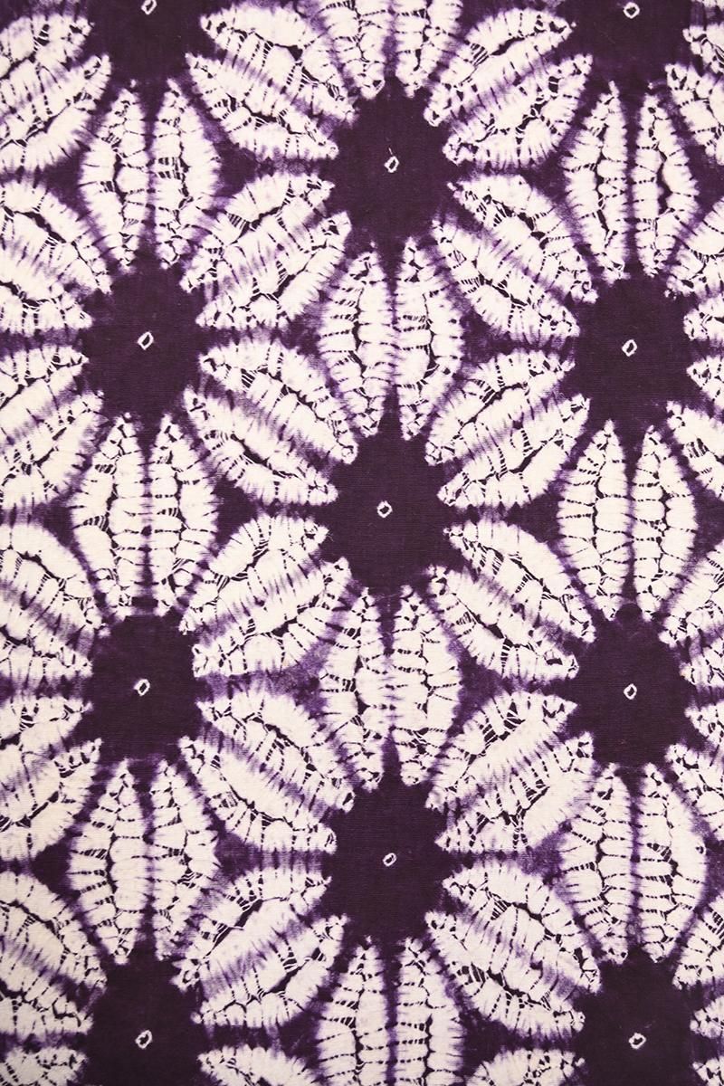 銀座【帯5844】草紫堂製 南部絞紫根染 木綿地 名古屋帯 - 銀座きもの