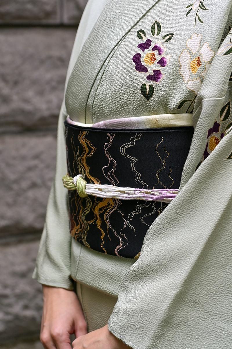 銀座【帯5864】龍村平蔵製 本袋帯 銘「水衣錦」 - 銀座きもの青木