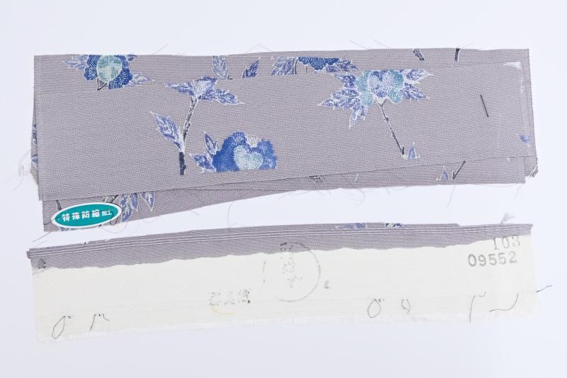 ◆着物 花柄 和装 振袖 単衣 羽織 ツツジ 川 薄手 夏用 青紫 昭和レトロ VINTAGE - ◇着物 花柄 和装 振袖 単衣 羽織 ツツジ 川 薄手 夏用 青紫