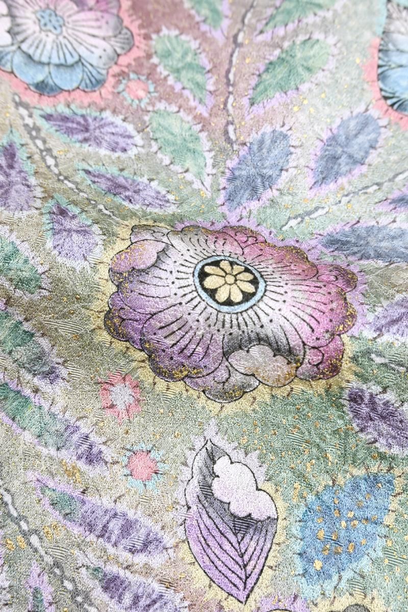 銀座【B-4380】絞り染め 訪問着 肥後煤竹色 辻が花文 :身丈158/裄66