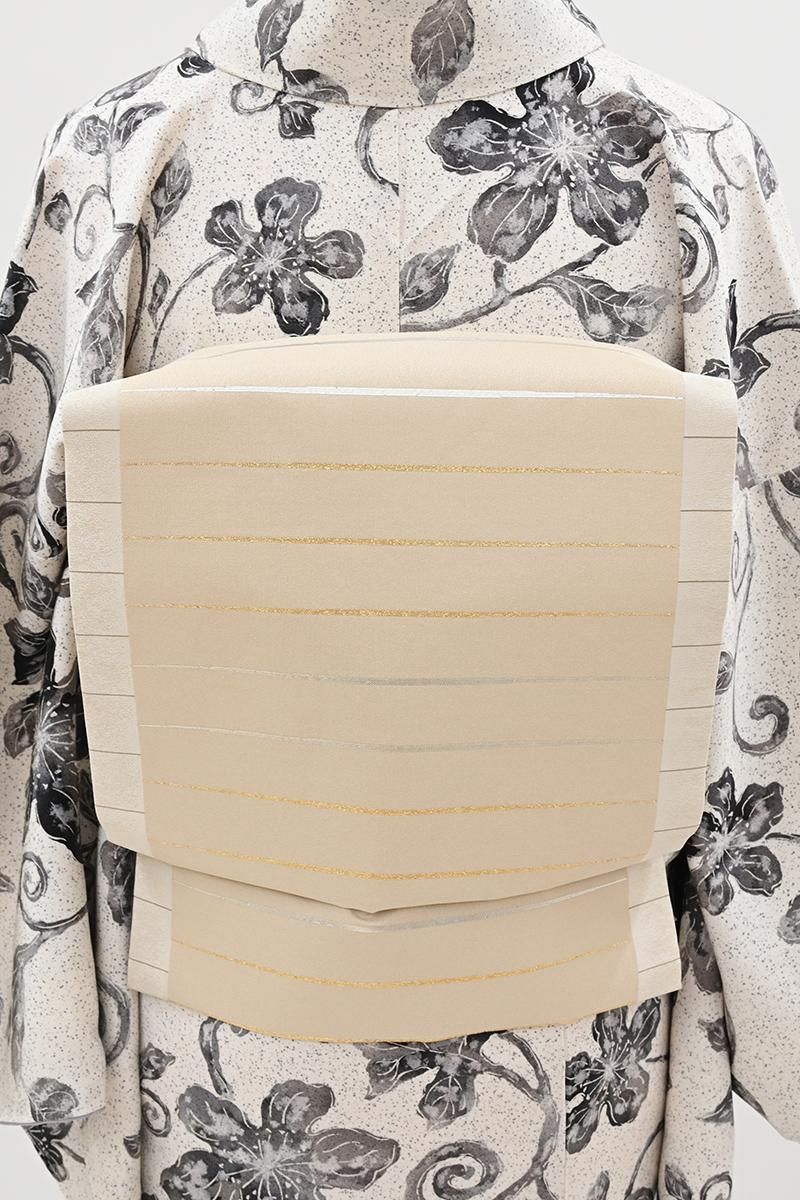 銀座【H-0913】織名古屋帯 麹色 横段 - 銀座きもの青木｜長く大切に着