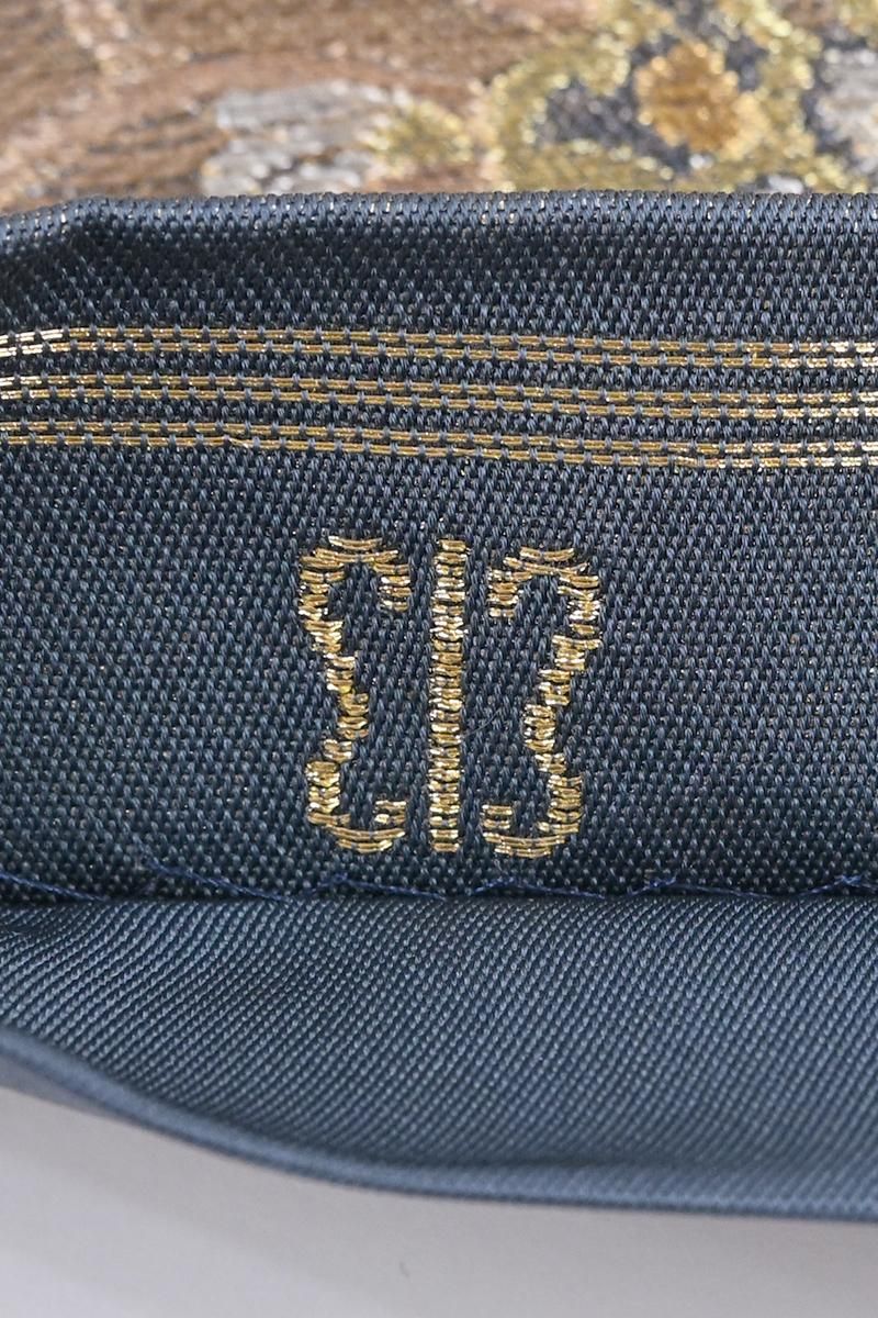 銀座【L-8622】西陣 川島織物製 本袋帯 熨斗目花色 幾何文取りに有職文