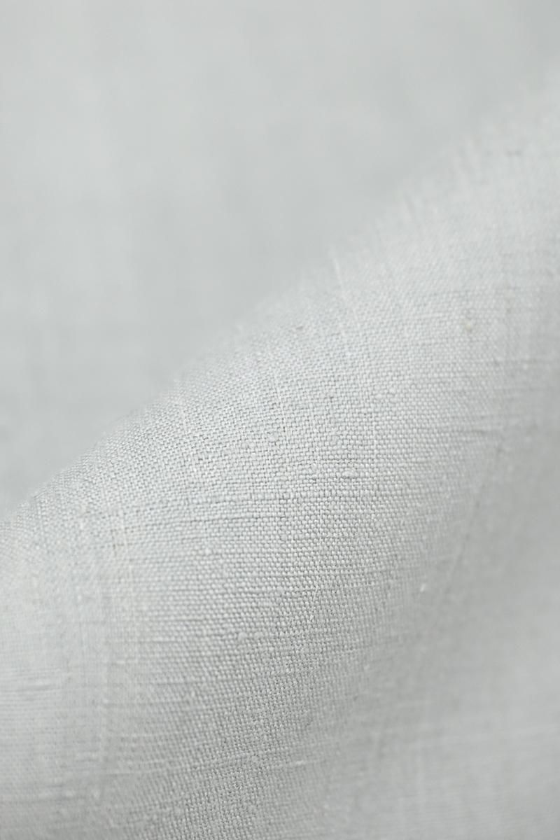 銀座【着物4714】本場結城紬 絹鼠色 無地（反端証紙付）:身丈163.5/裄