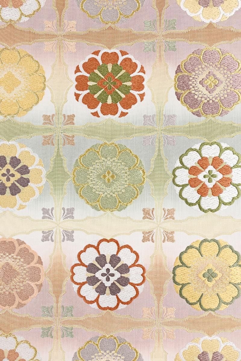 銀座【L-8706】袋帯 多彩な横段暈かしに華文 - 銀座きもの青木｜長く