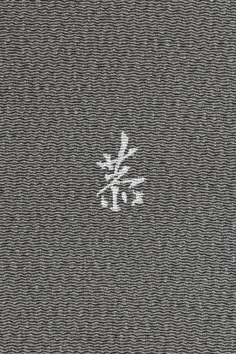 銀座【帯5967】品川恭子作 縮緬地 染名古屋帯「花紋うつし」（落款入