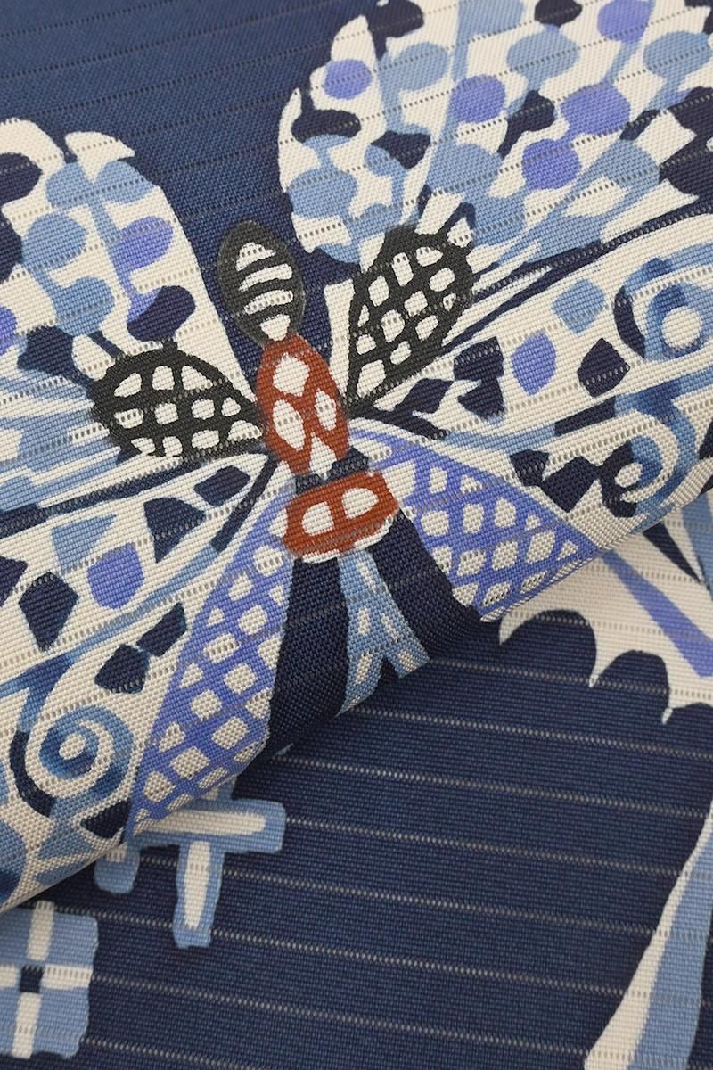 銀座【帯6032】国画会 立花長子作 絽塩瀬地 染名古屋帯 - 銀座きもの
