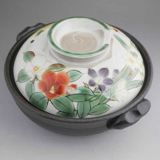 京焼 清水焼 夫婦茶碗 組飯碗 白掛紫草花（しろがけむらさきそうか） トウア515