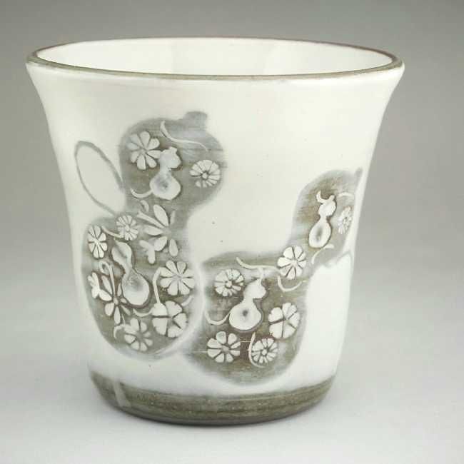 粉引六瓢焼酎杯 清泉 - 京焼清水焼 松韻堂