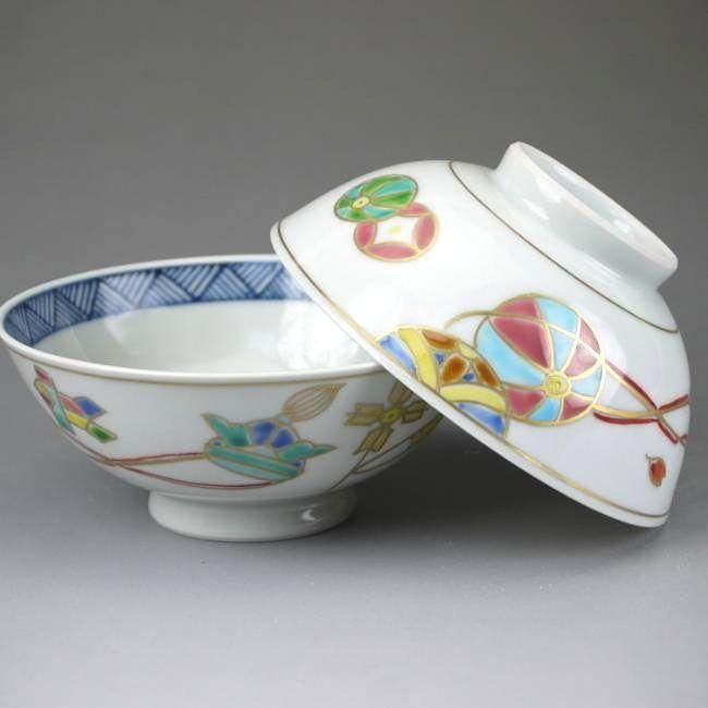 京焼 清水焼 ひなペア飯碗 芳山 - 京焼清水焼 松韻堂