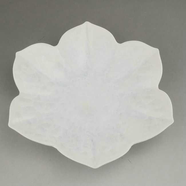 花結晶花弁形皿 6寸 陶あん 白単品 京焼清水焼 松韻堂 花結晶花弁形皿 6寸 陶あん 白単品 京焼清水焼 松韻堂