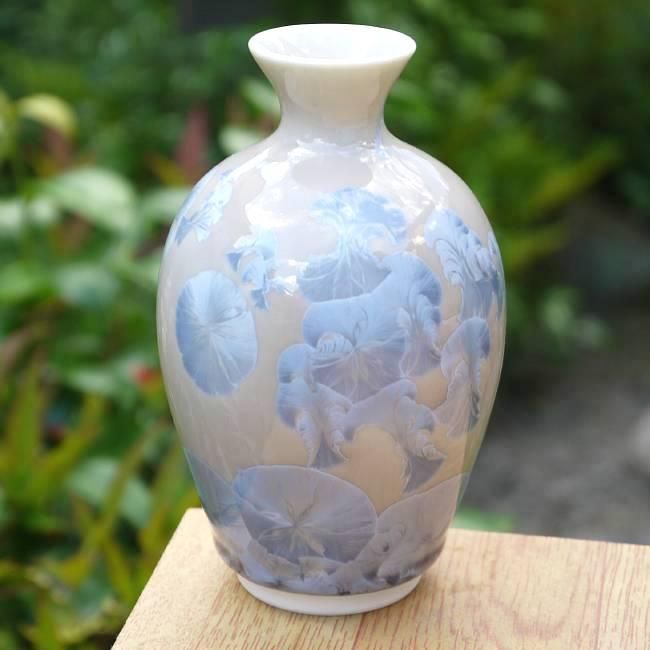 土淵陶あん 白掛菊紅葉 花瓶 - rehda.com