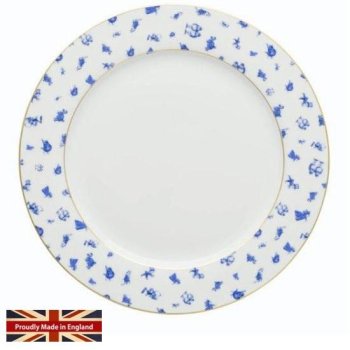 【MRS MOORE】ALICE Chintz White Dinner Plate<br>ミセスムーア 不思議の国のアリス　チンツ ホワイト ディナープレート