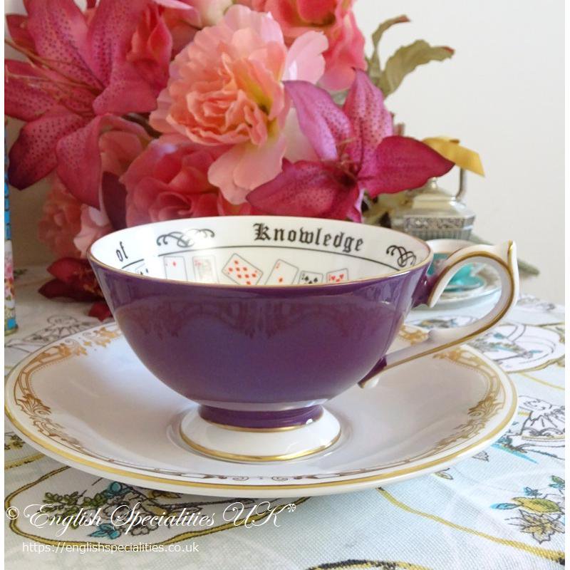紅茶占いカップ(復刻版)エインズレイフォーチュンテリング デュオ パープル