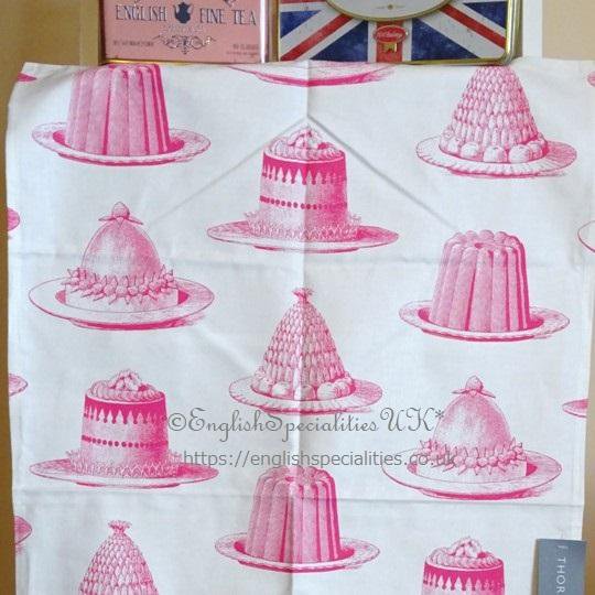 Thornback & Peel Pink Jelly & Cake Tea Towel <br>Хåԡ  - ԥ ꡼ƥʱѹ